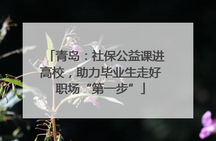 青岛：社保公益课进高校，助力毕业生走好职场“第一步”