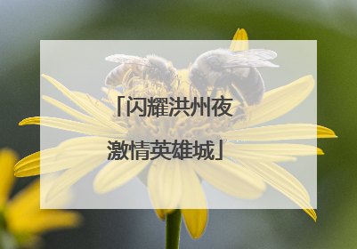 闪耀洪州夜 激情英雄城