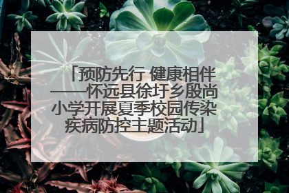 预防先行 健康相伴——怀远县徐圩乡殷尚小学开展夏季校园传染疾病防控主题活动