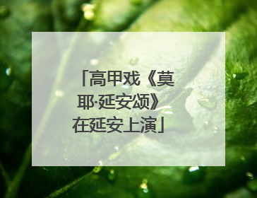 高甲戏《莫耶·延安颂》在延安上演