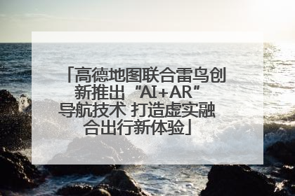 高德地图联合雷鸟创新推出“AI+AR”导航技术 打造虚实融合出行新体验