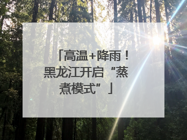高温+降雨！黑龙江开启“蒸煮模式”