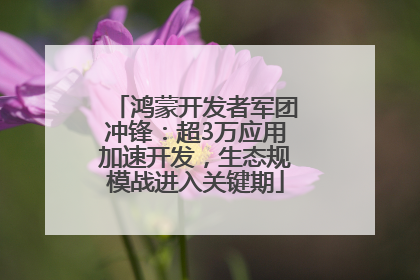 鸿蒙开发者军团冲锋：超3万应用加速开发，生态规模战进入关键期