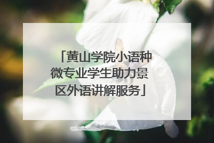 黄山学院小语种微专业学生助力景区外语讲解服务