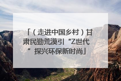 （走进中国乡村）甘肃民勤荒漠引“Z世代”探兴环保新时尚