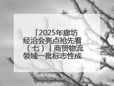2025年廊坊经洽会亮点抢先看（七）丨商贸物流领域一批标志性成果将集中发布