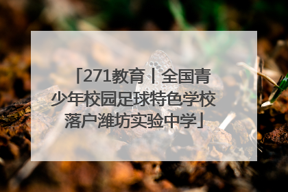 271教育丨全国青少年校园足球特色学校落户潍坊实验中学