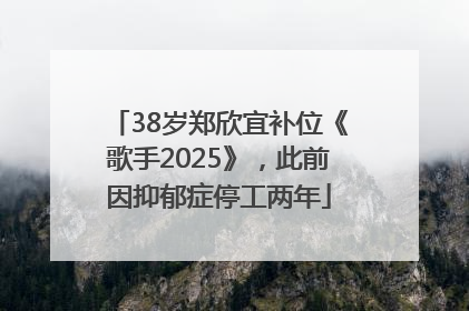 38岁郑欣宜补位《歌手2025》，此前因抑郁症停工两年