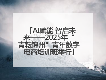 AI赋能 智启未来——2025年“青耘锦州”青年数字电商培训班举行